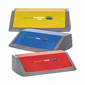 Addis Rec Bin Kit Lids Metallic PK3