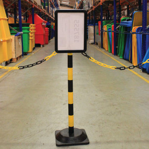 POST/A4 Sign Holder Plastic Ylw/BLK