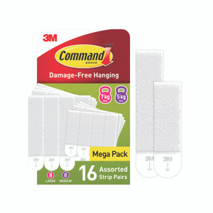 Command Hanging Strips 8M + 8L PK16