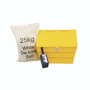 50L Lockable Grit Bin 25KG Salt Kit