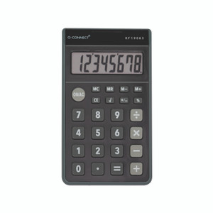 8 Digit Pocket Calculator Black