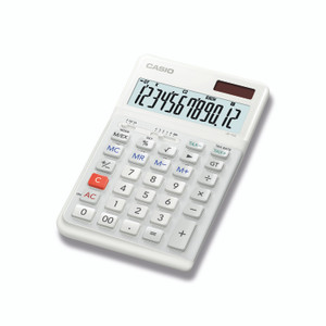 Casio JE-12E 12 Digit Erg Calc WHT