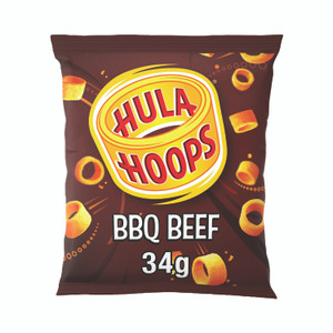 Hula Hoops Bbq Beef Crisps 34G PK32