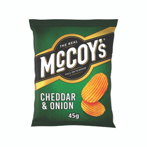 Mccoys Cheddar/Onion Crisps 45G PK36