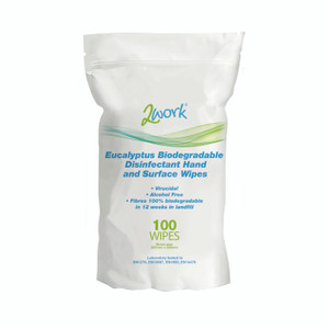 2Work Biodegrad Eucalypt Wipes PK100