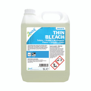 2Work Thin Bleach 5 Litre Bottle