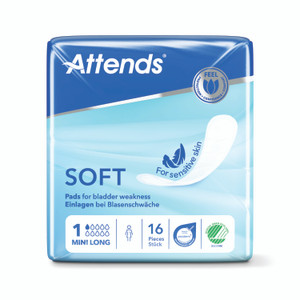 Attends Soft Pad Sz 1 Lng Mini PK16