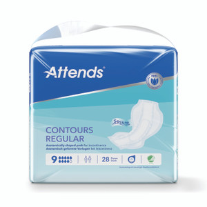 Attends Contours Pad Sz 9 Reg PK28