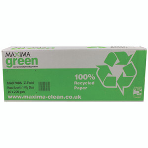 Maxima 1PLY Zfold Handtowl BLU PK12
