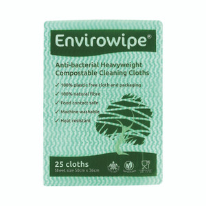 Envirowipe Folded Cloths Green PK25