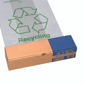 Acorn Green Bin Liner Clear PK50