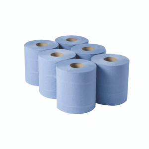 1-PLY BLU Cfeed Rolls 300MX175MM PK6