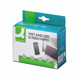 Q-Connect Wet And Dry Wipes PK20