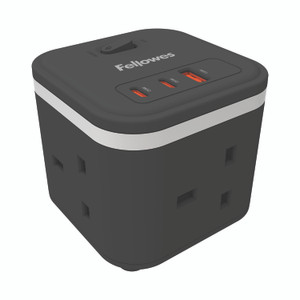 Fellowes Power Cube Type G UK/Ie BLK