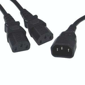 5STAR Power Cable C14 To 2X C13 Powe