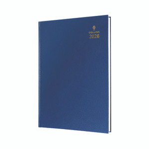 Collins A5 Desk Diary Wtv Blue 2026