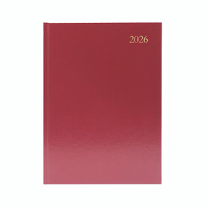 Desk Diary Dpp A5 Burgundy 2026