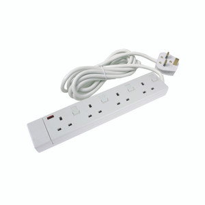 Ced 4-WAY Extension Lead White