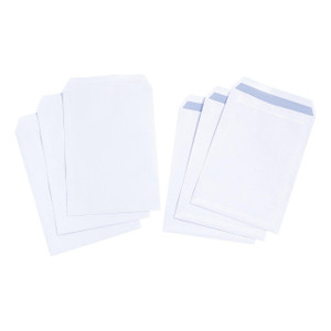 CW Office C4 Pocket Env Self Seal WHT PK250, white self-sealing envelopes for office and mailing use.