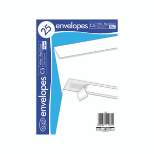 C5 Peel/Seal Env X25 White PK20