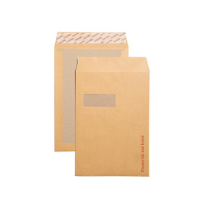 CW Office Plus Fabric C4 Brd Wnd BX 125, two brown file storage boxes with windowed labels for document organization.