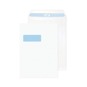 CW Office Q-Connect C4 Window Env WHT PK75, pack of 75 white C4 window envelopes for office mailing.