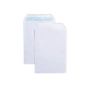 CW Office Q-Connect C5 Envelope Pack, white C5 size envelopes with self-sealing closure for business or personal mailing.