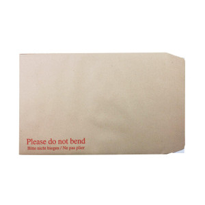 CW Office C4 Envelopes Brdb 115GSM Man PK125, beige mailing envelopes with a 'Please do not bend' warning in red text, suitable for professional correspondence.