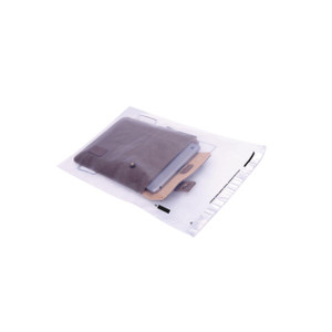 CW Office Gosecure Env 235X310 Lwt Polt PK100, a transparent security document envelope with a pouch holding a tablet device, on a white background.