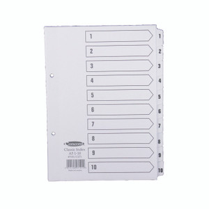 Concord Reinforced Index 1-10 A5
