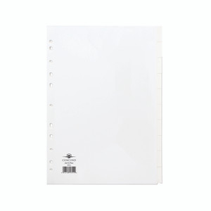 Concord Dvdr 10-PART 150GSM WHT