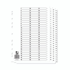 Q-Connect A4 1-75 Mylar Index PK10