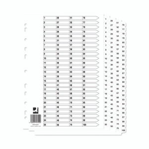 Q-Connect A4 1-100 Mylar Index PK10