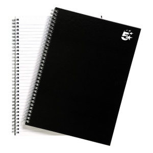 Wbnd Notebook Rld 140PG A4 BLK PK5