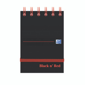 Black N Red Wire Elast Notepad A7 P5
