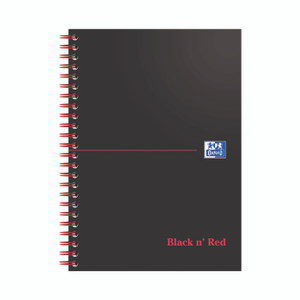 Black N Red Wire Rule Notebk A5 PK10