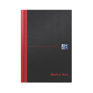 CW Office Black N Red Hb Ruled Notebook A5 PK5, black and red ruled notebook with a textured cover, size A5, pack of 5.