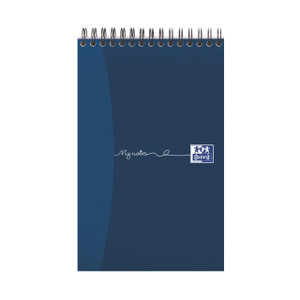 CW Office Oxford Notes Reporter Notebook, blue hardcover spiral-bound notebook with white text and logo design.