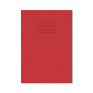 CW Office Exr Book 8MM Lined 80PG A4 Red PK50, red lined notebook with 80 pages for office and school notes.