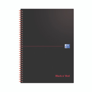 Black N Red Wire Notebook A4 PK10