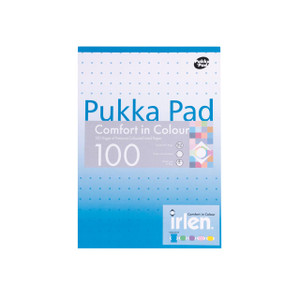 CW Office Pukka Pad A4 Refill Pad Turquois PK6, image shows a blue and white refill pad with colorful dotted design and branding, suitable for office and school use.