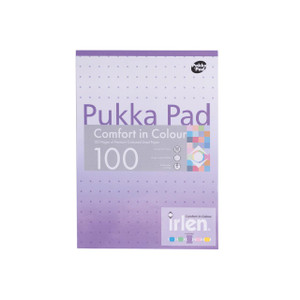 CW Office Pukka Pad A4 Refill Pad Lavender PK6, lavender refill pad with 100 pages of colored lined paper.