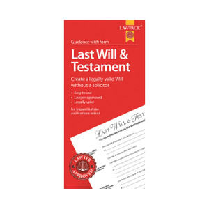 CW Office Law Pack Last Will And Testament, legal document guide for creating a valid will without a solicitor.