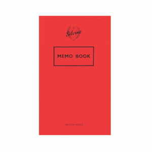Silvine Memo Book 159X95MM Red PK24