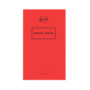 CW Office Silvine Memo Book 159X95MM Red PK24, red memo book with black text and design on the cover.