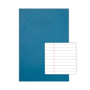 CW Office Exercise Book A4+ 8MM Rld Lblu PK50, blue hardcover exercise notebook with lined pages for school and office use.