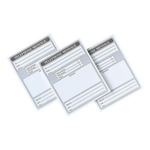 CW Office Telephone Message Pad 160SH PK10, image of three blank telephone message pads with spaces for details like recipient, sender, phone number, message, and timestamp.