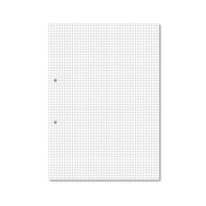 Product CW Office Llef Paper 5MM Sq Pchd 2HL A4 PK5, grid-patterned office paper with 5mm square lines, suitable for notes and sketches.