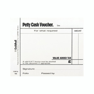 Guildhall Petty Cash Pad PK5