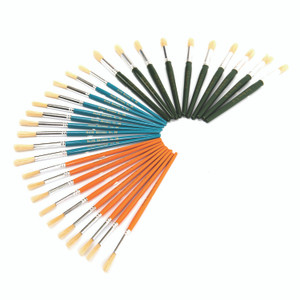 Hog Hair Rnd Short Paint Brush PK30